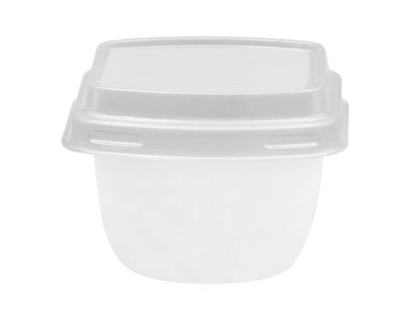 Contenedor con tapa IML de 80ml (vaso cuadrado de dos colores), CX104