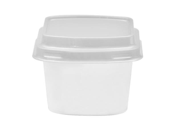 Contenedor con tapa IML de 80ml (vaso cuadrado), CX106