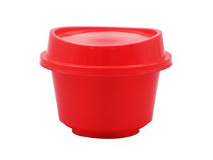 Vaso con tapa IML de 80ml, CX010 (rojo)